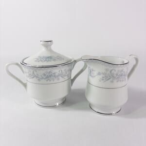 Mikasa Dresden Rose Creamer & Sugar Set L9009 Fine China Porcelain Japan